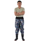 Zailu PVC waders, half-length fish wading pants, thickened camouflage fishing pants, camouflage waist pants 47 47