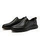 Camel brand leather shoes men's business casual shoes soft sole soft leather dad lazy shoes W932263660 black 42