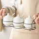 Youlaifu ceramic seasoning jar 3-pack seasoning box kitchen household seasoning jar set chili oil MSG salt jar combination pack