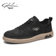 Satchi Casual Shoes Herrenschuhe 2025 Sommer Neue atmungsaktive Sportbrettschuhe trendy vielseitige Business Canvas Schuhe Herrenschuhe Schwarz 41 [Lederschuhgröße]