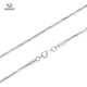 Aido Diamond New pt950 platinum necklace for women, platinum twist chain, fashionable and versatile clavicle chain with pendant plain chain, weight 16.2-16.4 grams, length 45cm, thickness about 1.8mm