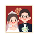 Chuangjingyi chooses high-quality wedding gift custom digital oil painting DIY fill color hand-painted wedding photos acrylic qx11153 70*70c.m thick solid wood inner frame + decorative outer frame