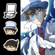 Detective Conan peripheral badges cartoon anime Kidd metal badge couple Japanese and Korean small brooch bag pendant trailer Kidd