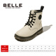 Belle Kinderschuhe Kinder Fleece Martin Stiefel Mädchen Short Stiefel Baby Lederstiefel Schwarze Prinzessin Single Boots Herbst neue Stiefel Vanille-Reis-Eingang de3891 30
