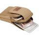 Dixing (DIXING) mobile phone waist bag men's outdoor belt multifunctional coin purse 7-inch running mini travel canvas small bag C132 vertical three-layer khaki 7-inch