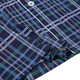 Sr. AIMU [mismo estilo en el centro comercial] 22SS indulgente seda a cuadros sedoso pijama de pijamas cardigan de manga corta NS41F684 Blue a cuadros de color azul oscuro YH8 L (170)
