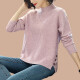 Cloud Story Spring and Autumn Knitted Sweater Women's Loose Slim Pullover Fashion Sweater Women's Top Bottoming Shirt Trendy 8054 Avocado Green XL (Recommended 120-125 Jin [Jin equals 0.5 kg])