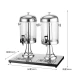 Venus commercial cafeteria tableware stainless steel juice tripod transparent self-service beverage machine beverage barrel with faucet cold kettle double-headed