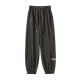 
Wind-lift casual pants for men in winter plus velvet thickened large size loose tie trousers trendy brand versatile pants autumn and winter style men K1049J black plus velvet XL