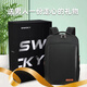 Ruichi Swiss backpack for men's business trip laptop bag for high school college students' school bag fixed business backpack black gift box [upgradable version expandable]