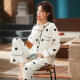 Pajamas para mujeres mangas largas de algodón puro de primavera y otoño de la mujer 2022 Las nuevas mujeres de algodón pueden usar ropa de verano en el hogar W12811 L [Adecuado para 100-120jin [Jin equivale a 0.5 kg]] [suave y cómodo]