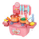 Bonfire House Children's House Kitchen Toys Simulation Kitchenware Set 3-6 Years Old Girls Cooking Toys Birthday Gift (Pink) Basic Edition Dining Table 14-Piece Set