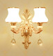 Film and television wall lights LED European style bedroom bedside lights Living room background decoration wall lights Atmospheric KTV hotel crystal wall lights X698 double heads