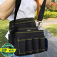 Fast Extra Large and Widened Electric Drill Waist Bag Waterproof and Safe Thick Electrician Waist Bag Wear-Resistant Woodworking Wallpaper Tool Bag Waist Bag (Including Belt and Strap)
