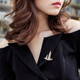 Qlady men's fashion brand brooch sailing brooch lapel pin suit corsage high-end women's accessories birthday company gift
