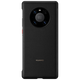 华为原装Mate40pro5g手机壳皮套Mate40 E智能视窗翻盖式保护套全包防摔 华为Mate40 Pro【玄岩黑】配6A超级快充线