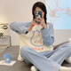 
Yalu pajamas women's 2025 new spring and autumn day cute rabbit long-sleeved pajamas two-piece women's home clothing set 15567 women M women (suggested weight 80-100 Jin [Jin equals 0.5 kg])