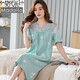 Modal High-End-Nachthemd für Frauen im Frühjahr und Herbst Sommer reines Baumwoll kurzärmelige schwangere Frauen losen dünnen langen Rock mittleren Alters im mittleren Alter großer Pyjamas T9901_nightgown M (80-100jin [Jin gleich 0,5 kg]))