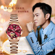 Olevs Watch Watch Women's Mechanical Watch Vollautomatisch Hollow Damen Wath Wine Red Belt Fashion Diamond Holmhoch wasserdichte Frauenwache 6636 Stahlgürtel Rose rot [exquisite Verpackung]
