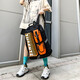 
French, German, French, German, sports training badminton backpack female large capacity high school college student computer school bag men backpack shengda8313 gray orange color