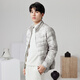 
Snow Fly [Off-season Clearance] New autumn and winter style thin down men's zipper pocket windproof cuffs warm autumn down white gray smudge 9T30 L 175/92A