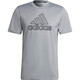 Adidas kurzärärmiges T-Shirt für Männer 2025 Sommer Sportswear Fitness Training Sweatshirt, das atmungsaktive halbe Ärmeln läuft, HB9194 Gray M empfohlen 135-155Jin [Jin ist 0,5 kg]