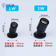 LED surface-mounted mini spotlight 1W/3W universal head counter lamp showcase jewelry micro adjustable spotlight black 3W neutral light