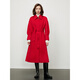 Gejin women's high-quality commuting style simple wool coat 9422181315 red L
