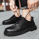 Zapatos de hombres de lujo de Zanste Light Spring y otoño de tamaño grande Toe Toe Toe Coasthide Cuero sin deslizamiento zapatos de punta grande de cuero transpirable Black Retro 46 para hombres 46