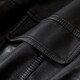 Shang Du Bilugan practiced handsome classic wild lapel pocket design locomotive jacket female leather clothes black M