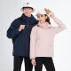 BRELRMON韩版冲锋衣女男防风户外防寒三合一保暖可拆卸滑雪登山服夹克外套 HS12805曜石黑-男 S