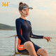 361 swimsuits for women covering their belly and making them look slim and one-piece five-point conservative flat-angle one-piece new hot spring swimsuit swimsuits, black and gray (swimming suit + swimming cap) L (recommended weight 49kg-54kg)