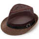 
Mozilan Spring and Summer Outdoor Casual Hat Men Men's Breathable Straw Jazz Hat Straw Hat Breathable Mesh Top Hat Coffee One Size 57-58cm