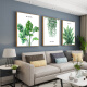 Reputation decorative painting can be customized living room triple modern small fresh flower hanging painting wall sofa background wall mural Nordic hanging painting European restaurant plant decorative painting 40*60 green plants