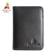 Tarjeta de espantapájaros Bolsa de cuero genuino para hombres Mini Mini Small Card Bag Suptor de tarjetas de presentación Simple Licencia de conducir Caso de cuero Totador de tarjeta portátil Negro (Mini Style 6 Ranuras de tarjetas)