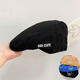 
Di Shuqi children's hats, boys' front hats, girls hip-hop baby top hats, berets, black-M label berets, head circumference 47-51cm, reference 1-4 years old