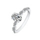 AVHE platinum diamond ring for women Cinderella oval special-shaped genuine diamond loose diamond D carat engagement wedding 50 points diamond-oval seven princess row diamond ring