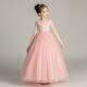 Dev Ake Vestido para niños Girl Falda Princesa Falda Anfitrión de piano de alta gama Vestido de noche Vestido de noche Boda de verano Big Boy BX683 Rosa sin mangas largas 160 (recomendado 71-85 Jin [Jin iguala 0.5 kg])