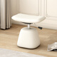 Jiyi Mufang Round Stool Soft Cover Cream Style Cosmetic Stool Light Luxury Master Bedroom Dressing Table Stool Can Lift Simple Modern Leather Lift Model Cream White Super Fiber Leather