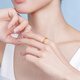 Liufu Schmucks volles Gold Doppelring ineinandergreifend goldener Ringgeschenk Preis G39TBGR0012 Nr. 13-5,22 Gramm (einschließlich Arbeitskosten 600 Yuan)