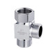 Submarine FH1/2F*1/2M angle valve one in two out three way water distributor body copper chrome plated bright surface no switch water distributor