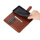 Ju Xiaozhi is suitable for Honor 80 mobile phone case flip leather case ANN-AN00 wallet card-type plug-in case full-package anti-fall soft inner shell with magnetic buckle protective cover for men and women Honor 80 [brown]