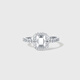 Saturday Fu PT950 platinum ring, simple square women's plain ring, high-end temperament, gift to girlfriend T size 14-3.52g