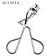 AOLANLA American stainless steel wide-angle eyelash curler professional natural curling long-lasting eyelash curler for beginners with replacement pad, silver