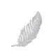 SAC high-end brand Swarovski zirconium feather brooch, high-end women's light luxury corsage for mothers, elders and wives, birthday gifts + gift boxes + handbags for girlfriends and wives