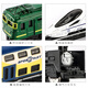 Burjuman Green Skin Train Toy Toy Legierung Retro Retro kleiner Zug Kinderlegierung Nostalgische Dampfmodell Boy Jungen mit Doppelkopfgrün -Haut Doppelkopfzug [Grün] Legierung