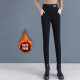 Luo Dada lamb velvet thickened leggings for women in autumn and winter new style plus velvet women's outer wear high waist slimming tight warm trousers plus velvet black + plus velvet dark gray XL recommended 110-120Jin [Jin is equal to 0.5 kg]