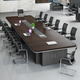Litang large conference table conference room high-end long table simple modern light luxury office negotiation reception table and chair combination 1392 people have selected 4.5 meters + 16 matching chairs