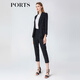 PORTS Women's Spring and Summer Women's Long Sleeve Long Jacket LM8J025MFF064 Black Stripes S (4)