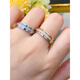 Fat Donglai's same 18K rotatable ring, rose gold, platinum and diamonds, double circle full of stars for couples, a pair of rose gold - full diamonds + seven diamonds, 4.8mm, US size 10